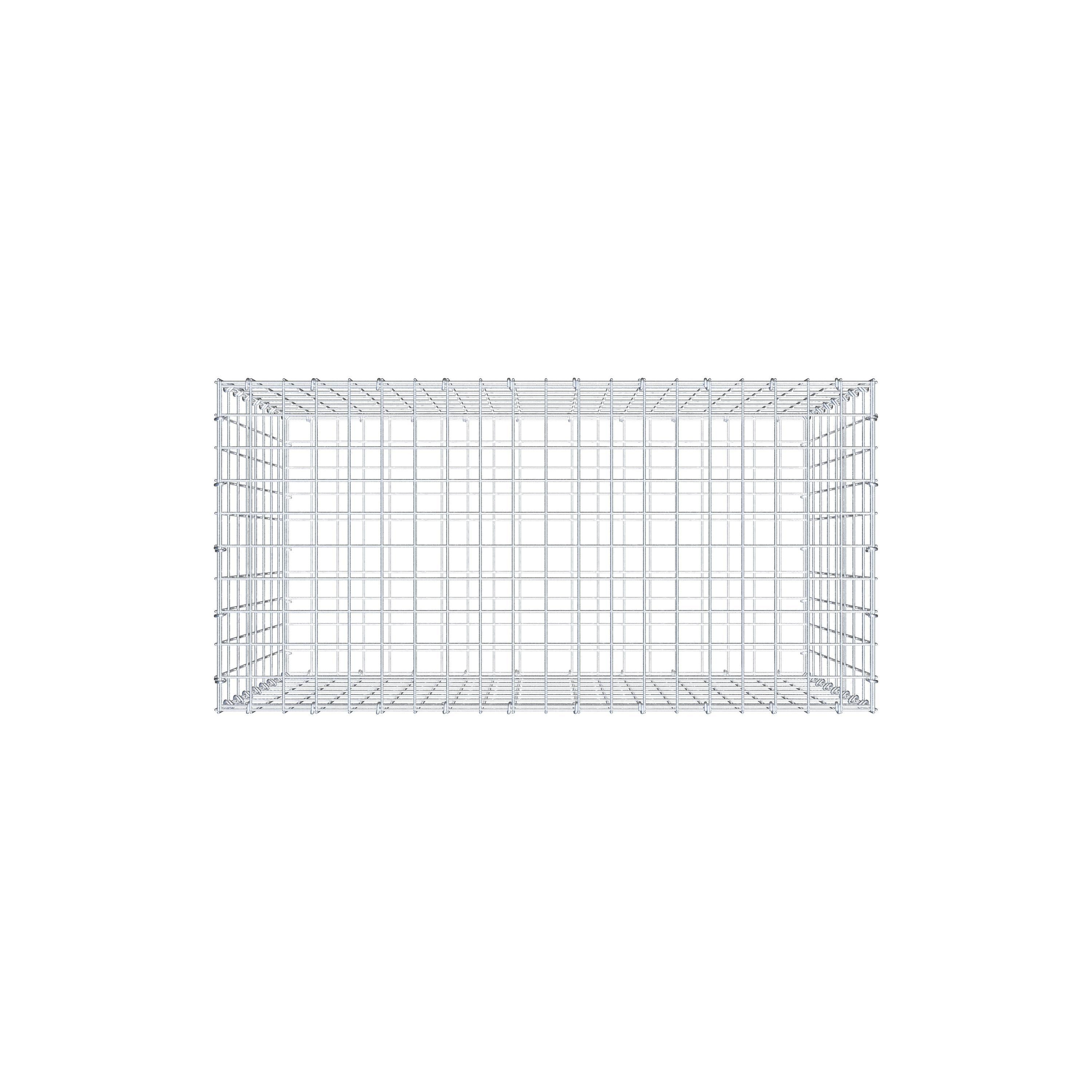 Gavión de acero galvanizado 100x80x50cm (LxAxP), malla 5 x 10cm, Anillo en C, jaula metálica para muro o jardín - 8