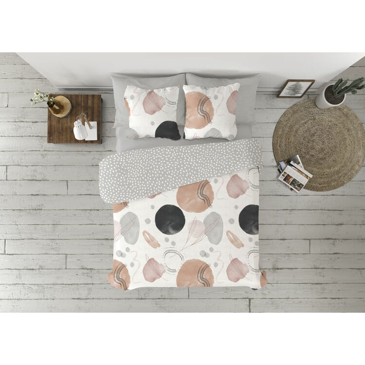 Funda nórdica pierre cardin edesia gris 144 hilos 260 x 240 cm