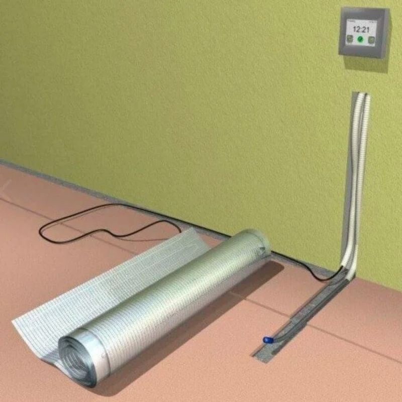 Plancher chauffant électrique sous parquet - 140 W/m² : 210 W - 1,5 m² : longueur: 300 cm - Largeur: 50 cm - 5