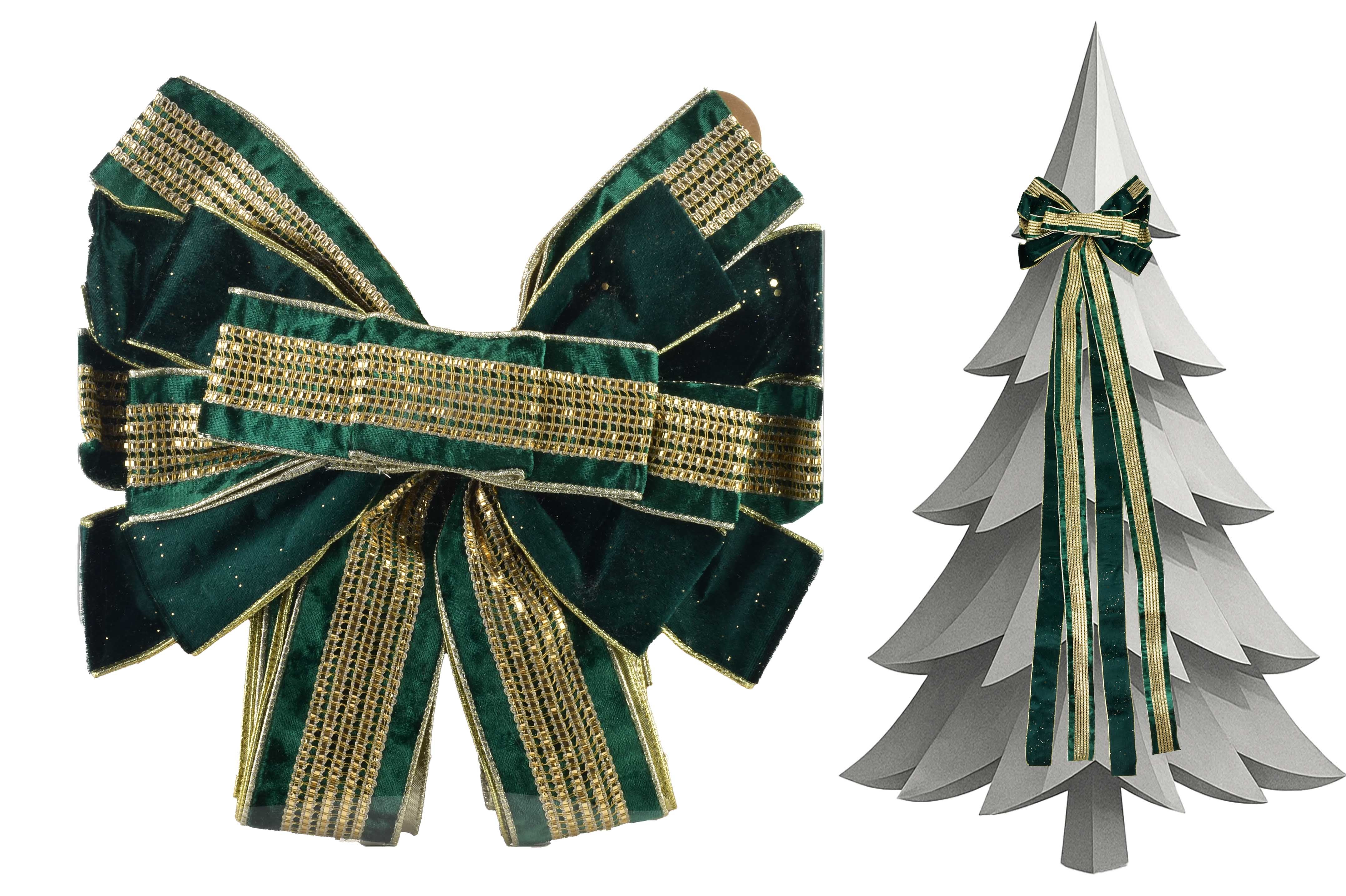 Santa lila kokarda 32x130 cm zielony velvet