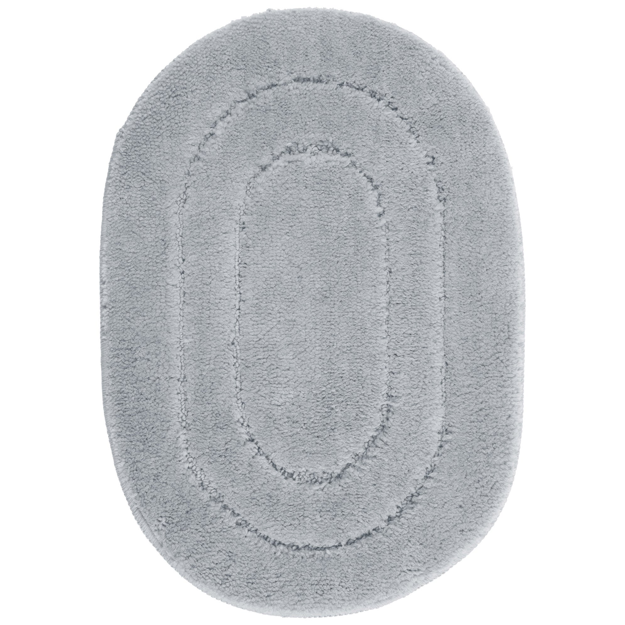 Dywanik łazienkowy Soft 40x60 cm antypoślizgowy owalny szary