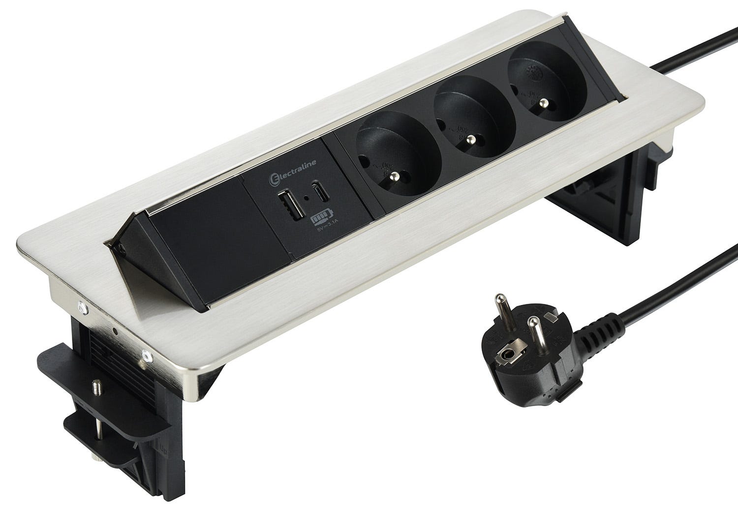 Electraline 35445 - Ciabatta multipresa a scomparsa, piano di lavoro ...