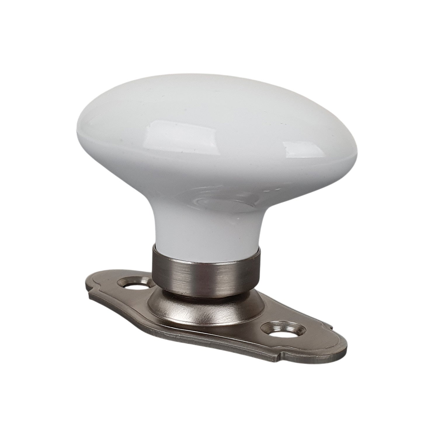 Poignée de fenêtre crémone OLIVE, Porcelaine et Nickel mat, Cottage Chic - 4