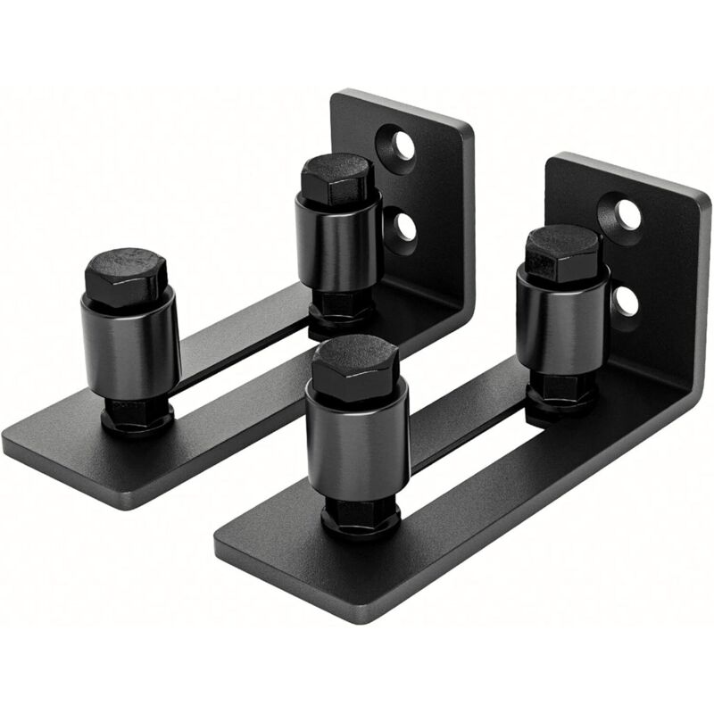 Lot de 2 șine de podea pentru uși glisante de hambar - Negre - RW Sliding Door Hardware