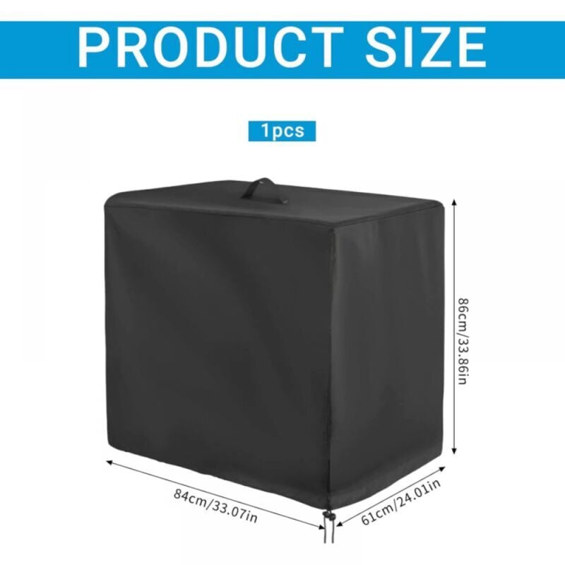 Bâche de Protection pour Pompe de Piscine,Housse de Pompe de Piscine 84x61x86cm,Cache Pompe Piscine Hors Sol,Anti-UV,pour Jardin ExtéRieure,Piscine - 2