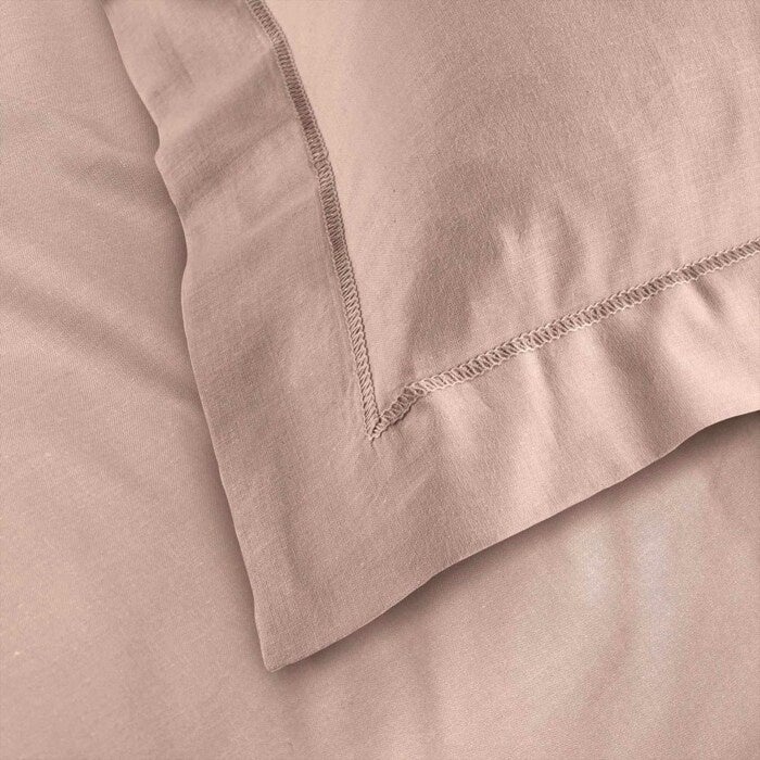 Taie d’oreiller 63 x 63 cm coton 57 fils Lina Rose – Volant plat avec point bourdon - 2
