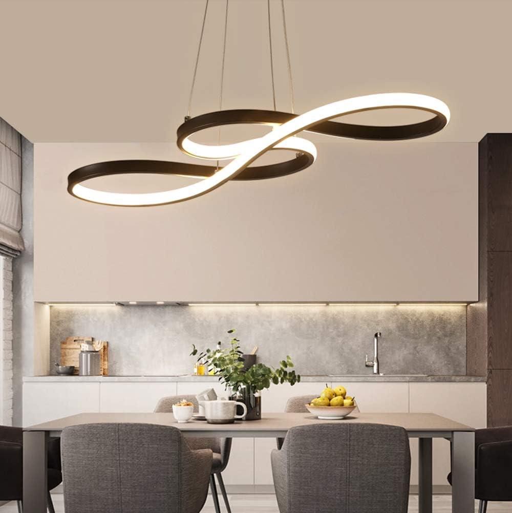 GLAMARIS Suspension LED Scandinave 58W,3000-6500K Réglable,Télécommande Incluse,75x32x100cm,Éclairage Décoratif pour Salon et Salle à Manger - 9