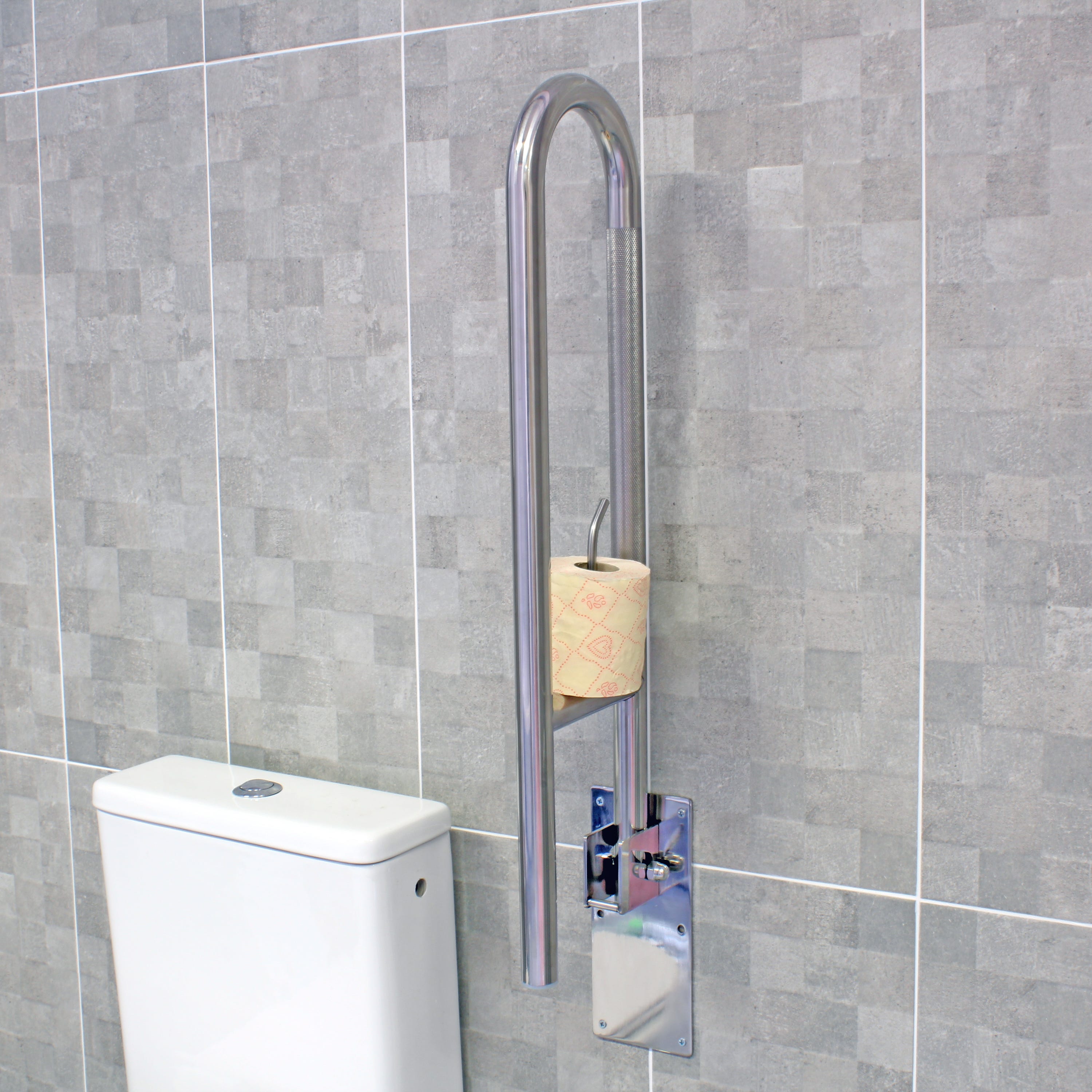 Barre de sécurité WC Space 24x10x73 cm chromé - 5