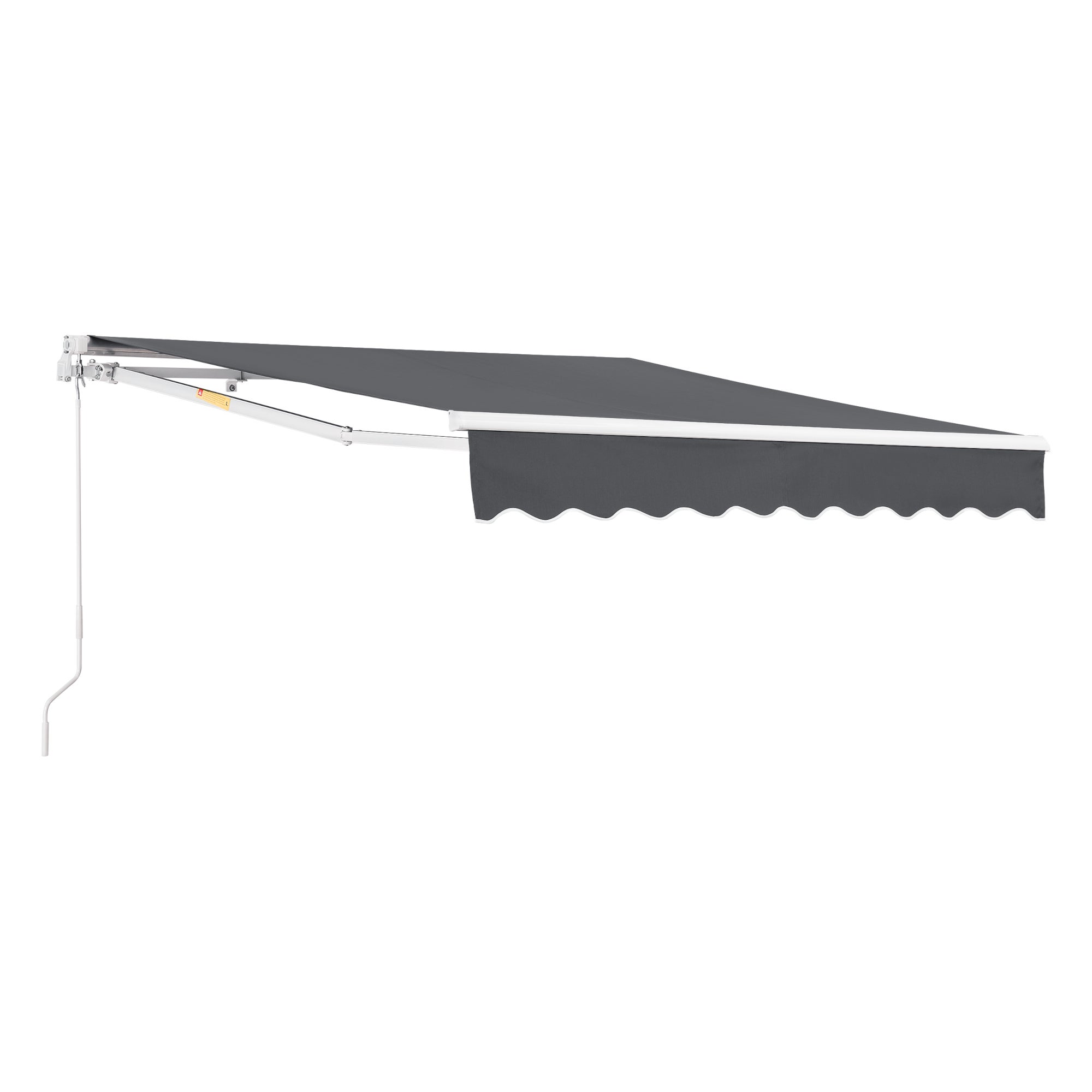 Toldo articulado con toldo retráctil manual 250 x 200 cm gris oscuro [en.casa]