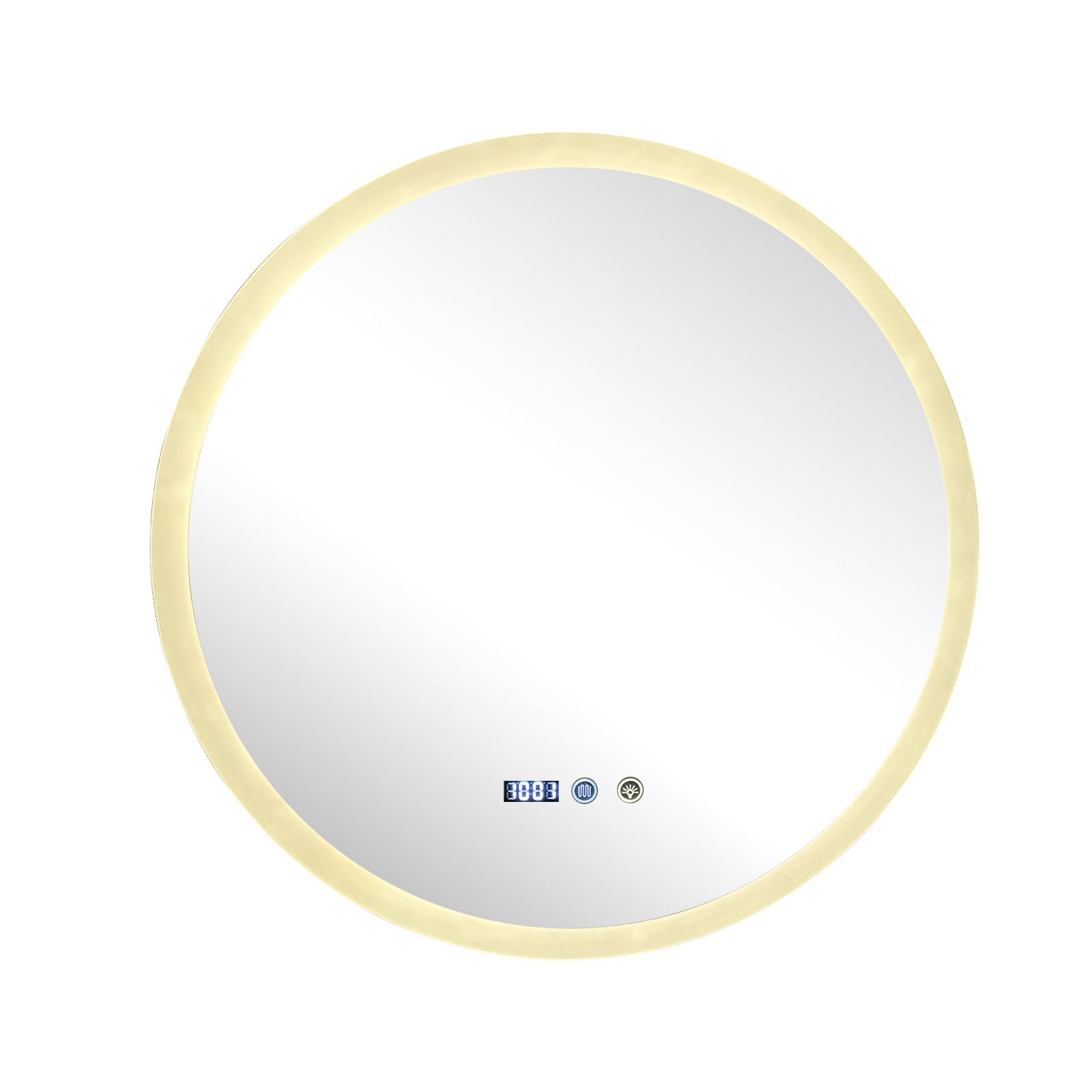 Inteligentne lustro LED łazienkowe 70cm okrągłe, 3 kolory, ściemniacz, pamięć, anti-fog, wodoodporne, przeciw eksplozji, nowoczesny design