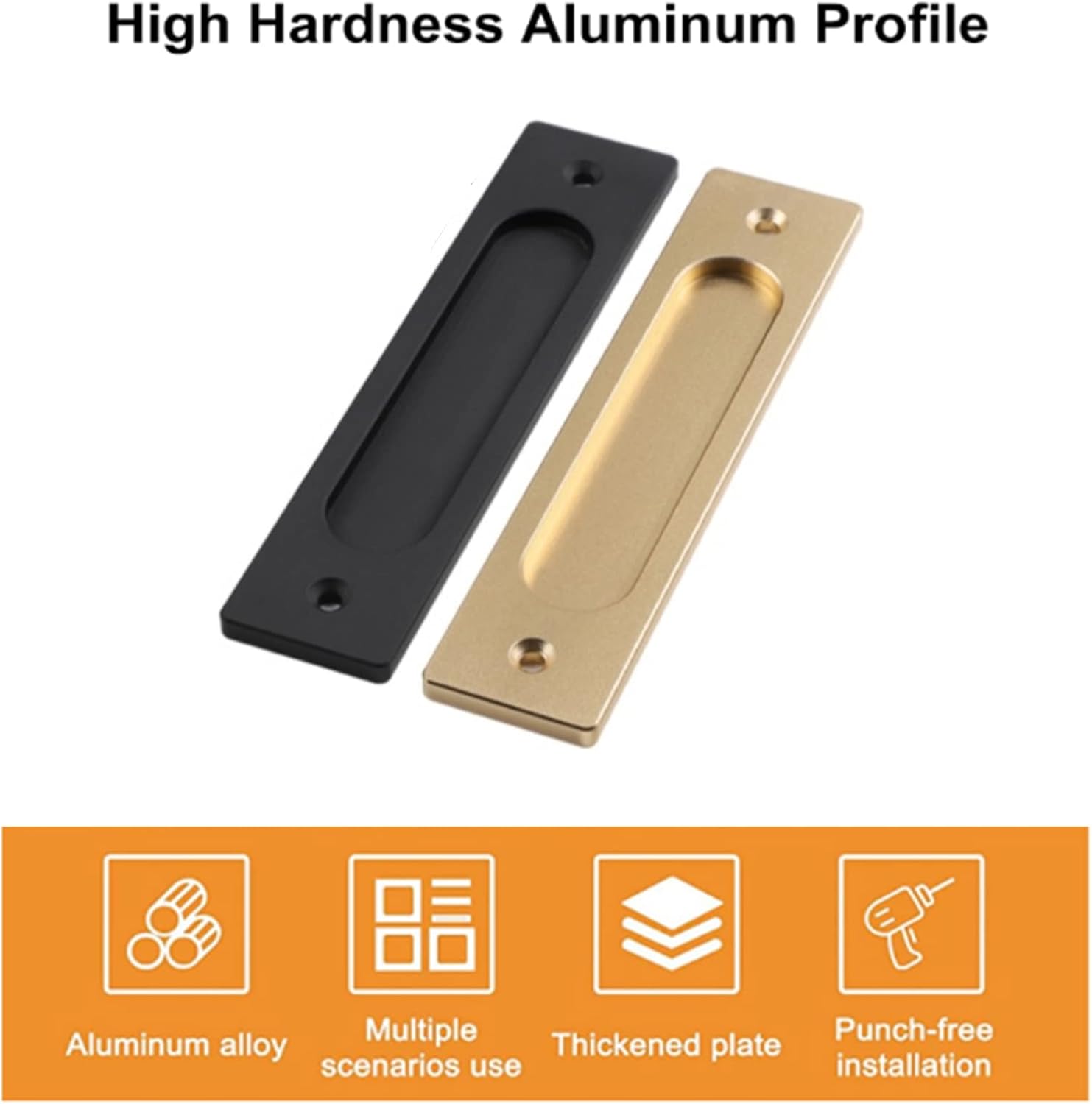 QCAA Poignée De Porte Coulissante Rectangulaire De Qualité