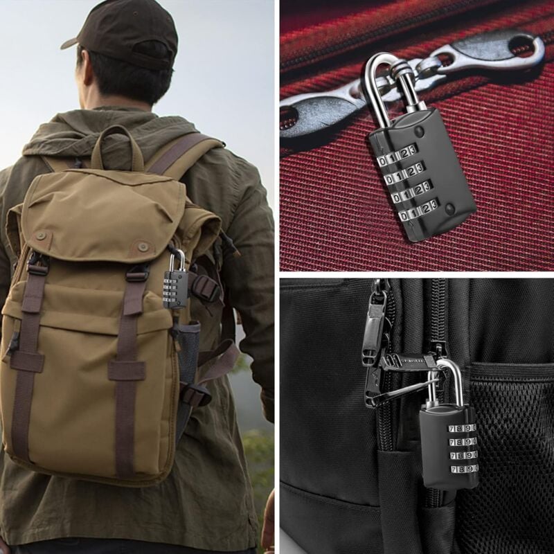 Cadenas Code ini, 9 Pcs Cadenas Valise, Cadenas Code Exterieur à
