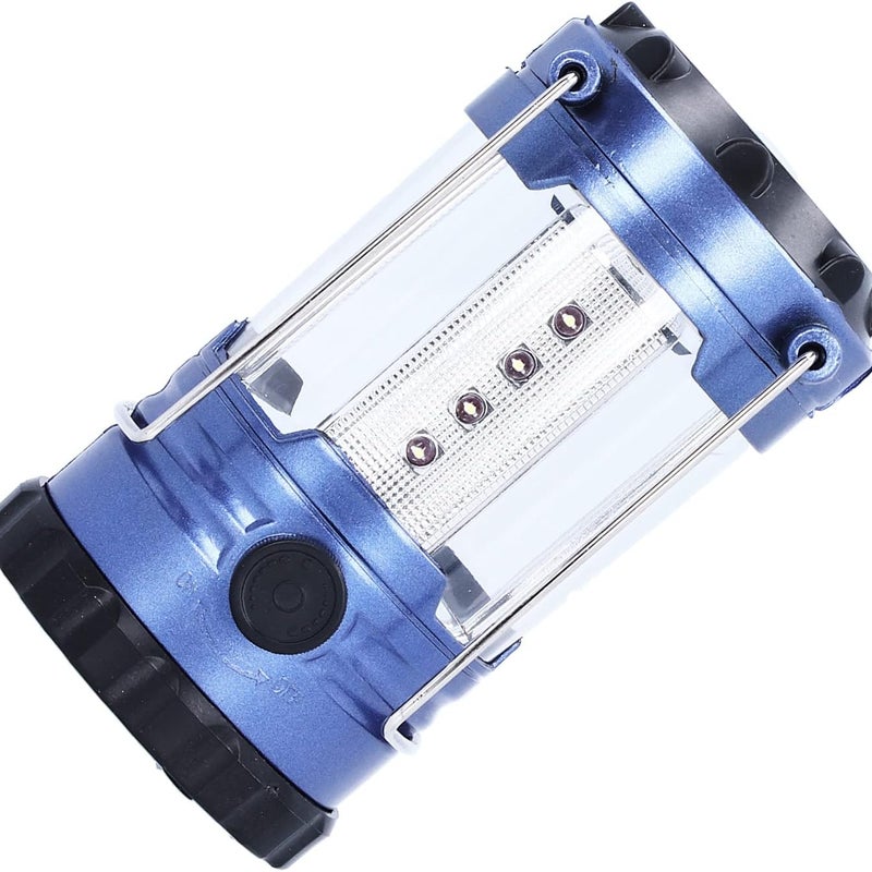 Przenośna latarka kempingowa LED, zewnętrzne światło awaryjne, niebieska, idealna na kemping, wędrówki, wędkowanie i w przypadku przerw w dostawie pr