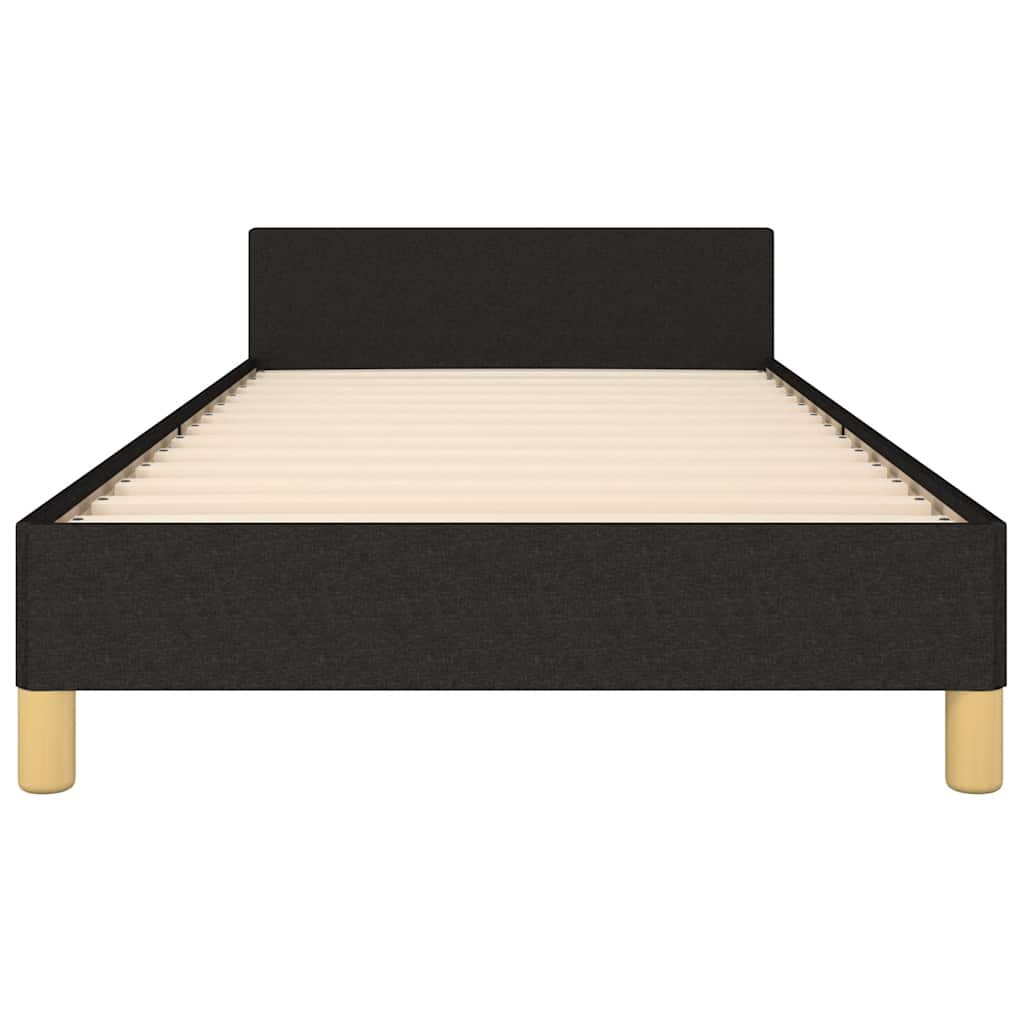 Cadre de lit sans matelas noir, tissu, pour la chambre, 100 × 200 cm - 6
