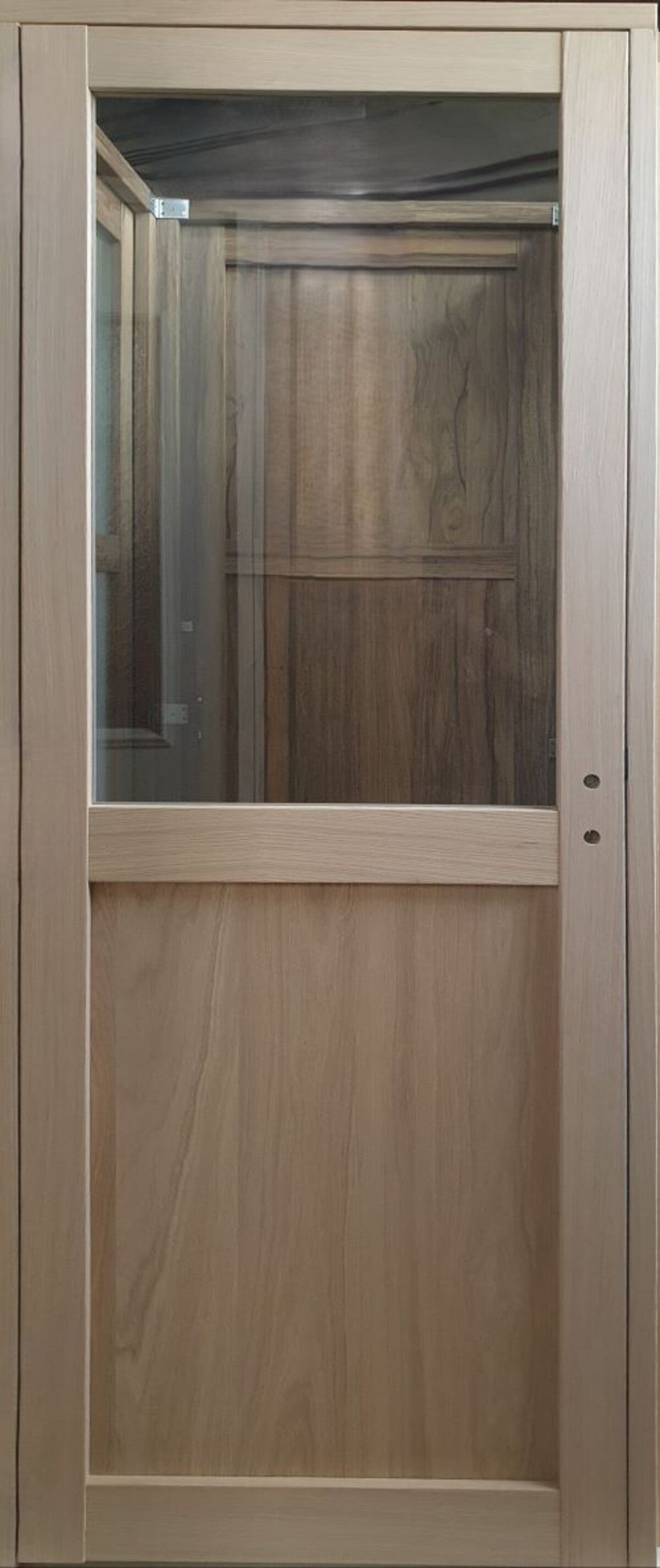 Bloc Porte Atelier Placage Chene Vitrã©e H204 X L83 Poussant Gauche ...