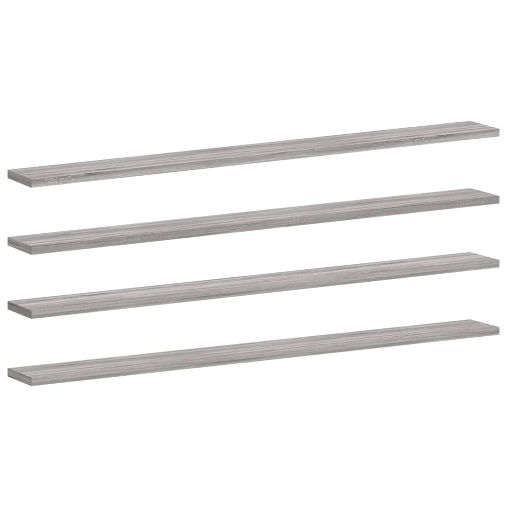 vidaXL Étagères murales 4 pcs sonoma gris 100x10x1,5cm bois ingénierie - 2