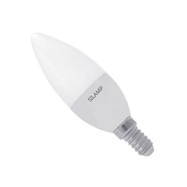 Ampoule LED E14 8W 220V C37 180° - Blanc Froid 6000K - 8000K - SILAMP