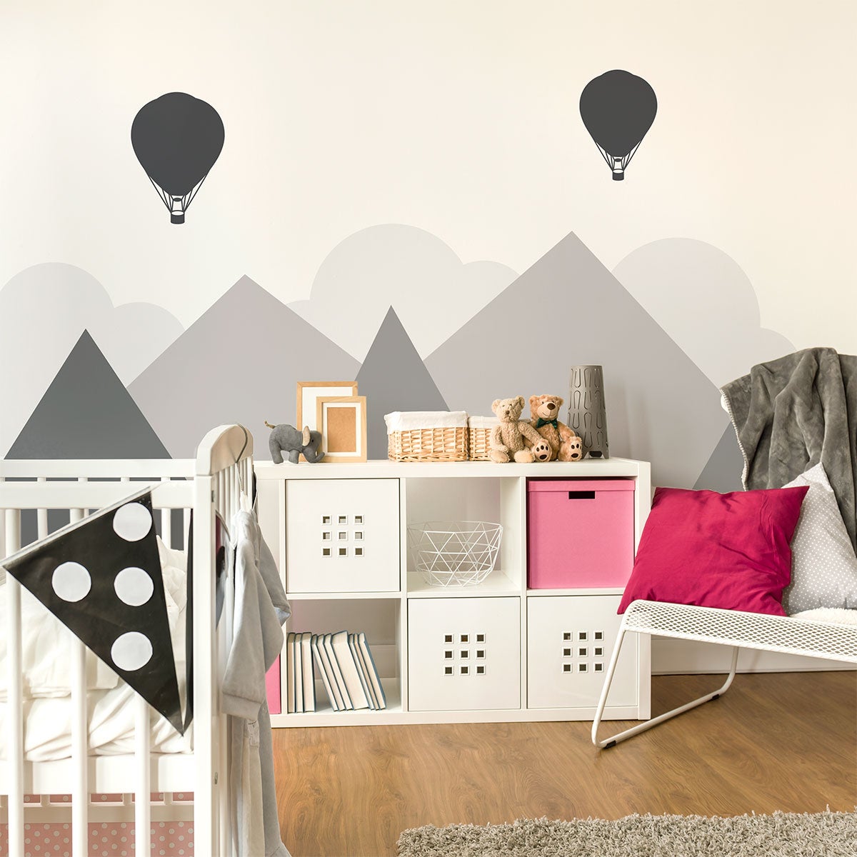 Adesivo bambino giganti montagne scandinave Bergen - Sticker adesivo - adesivi murali - 70x95cm - 8