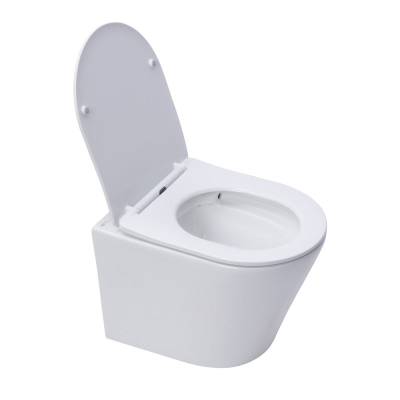 Pack WC bâti-autoportant + WC SAT sans bride + Abattant SoftClose + Plaque blanche (SMART-Infinitio-M270) - 2