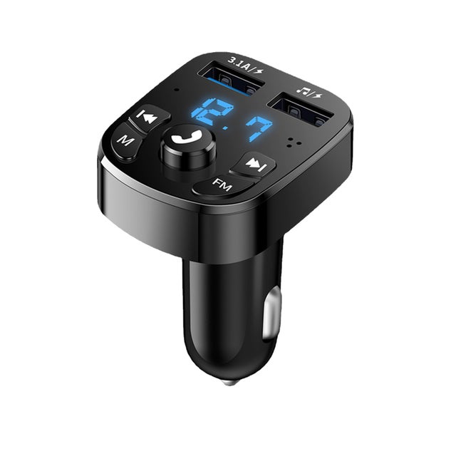 Adaptateur Bluetooth Pour Voiture - Transmetteur FM Avec Charge Rapide USB-C Et USB, Kit Mains Libres, Prise Allume-Cigare - Compatible Tous Smartphones