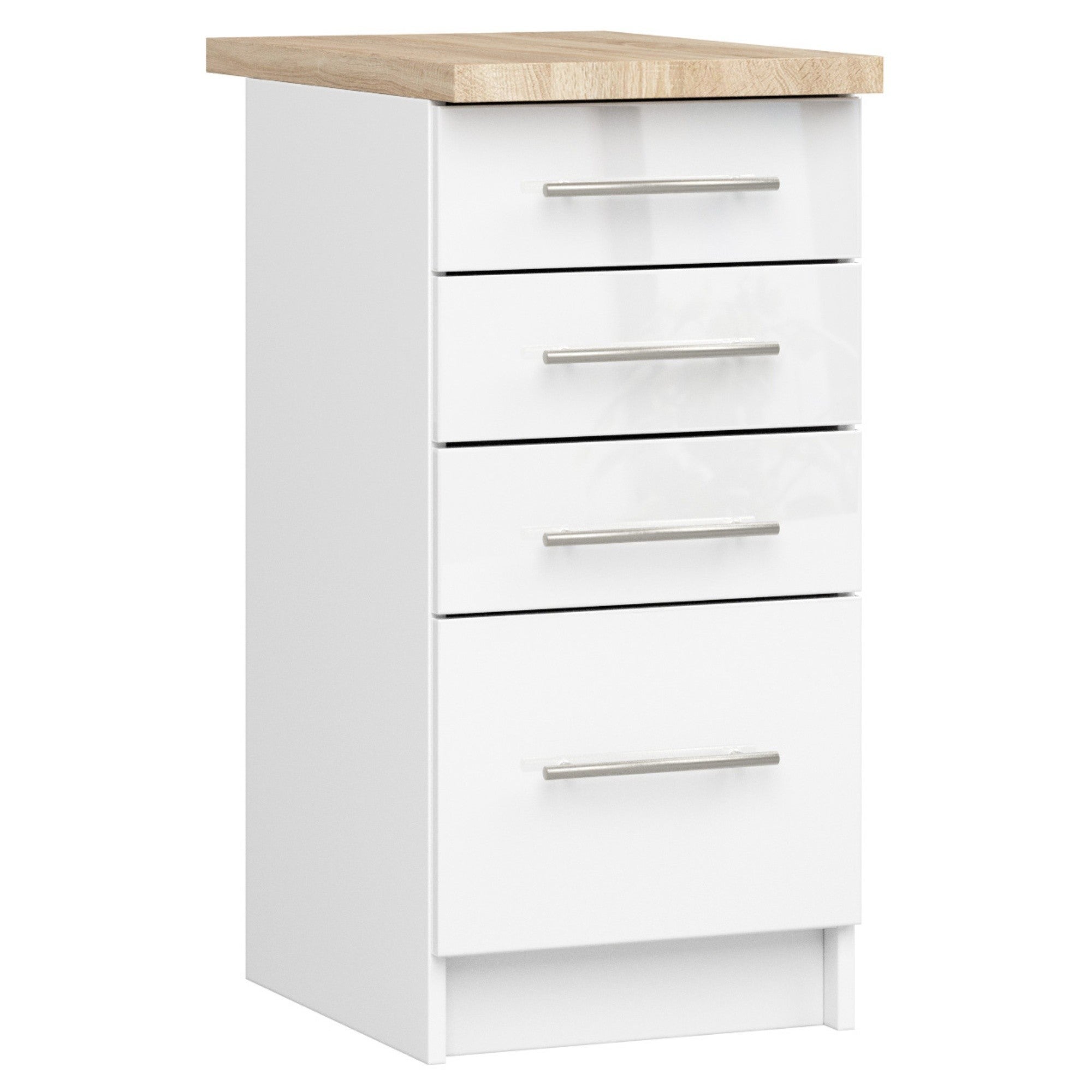 Unidad De Cocina Independiente 4 Cajones Blanco blanco Brillante Unidad De Cocina Independiente 4 Cajones Blanco blanco Brillante