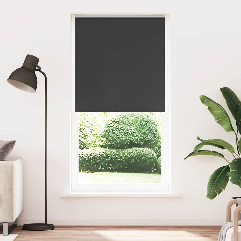 Roleta zaciemniająca czarny 90x210 cm Szerokość tkaniny 85,7 cm vidaXL