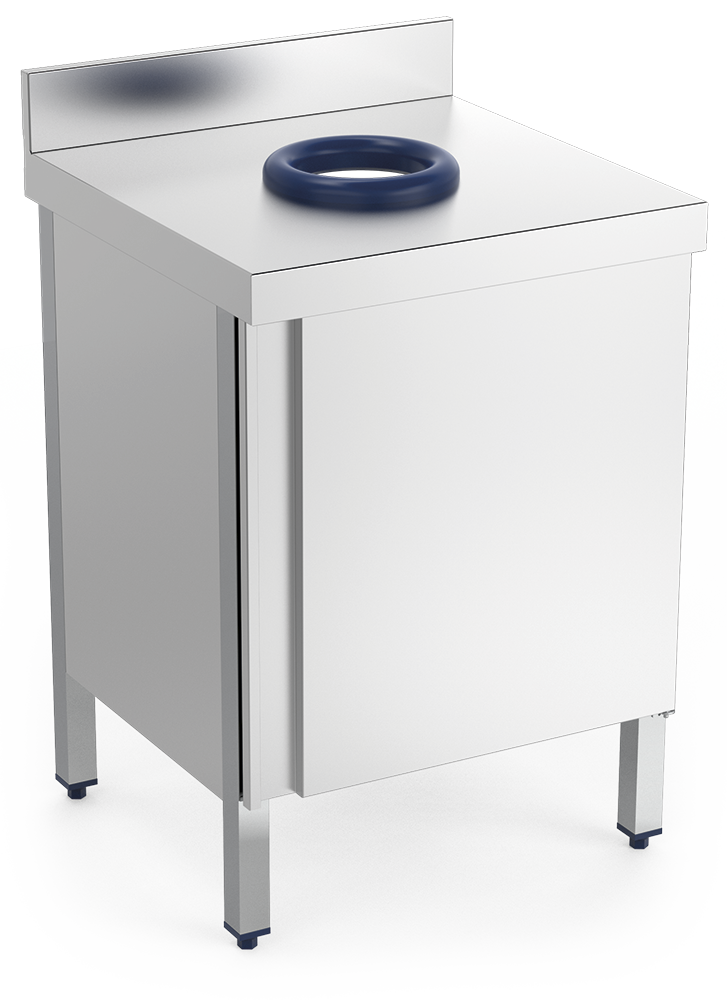 Fricosmos-mesa mural desbarasado 600x600x850 mm. puerta abatible. especial para cubo de basura.