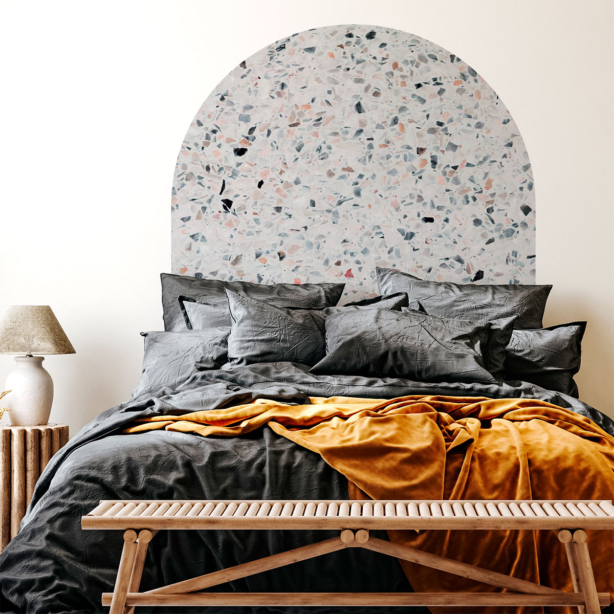 Papel pintado prepegado - arco terrazo - adhesivo de pared - revestimiento sticker mural decorativo - xl-h120xl120cm