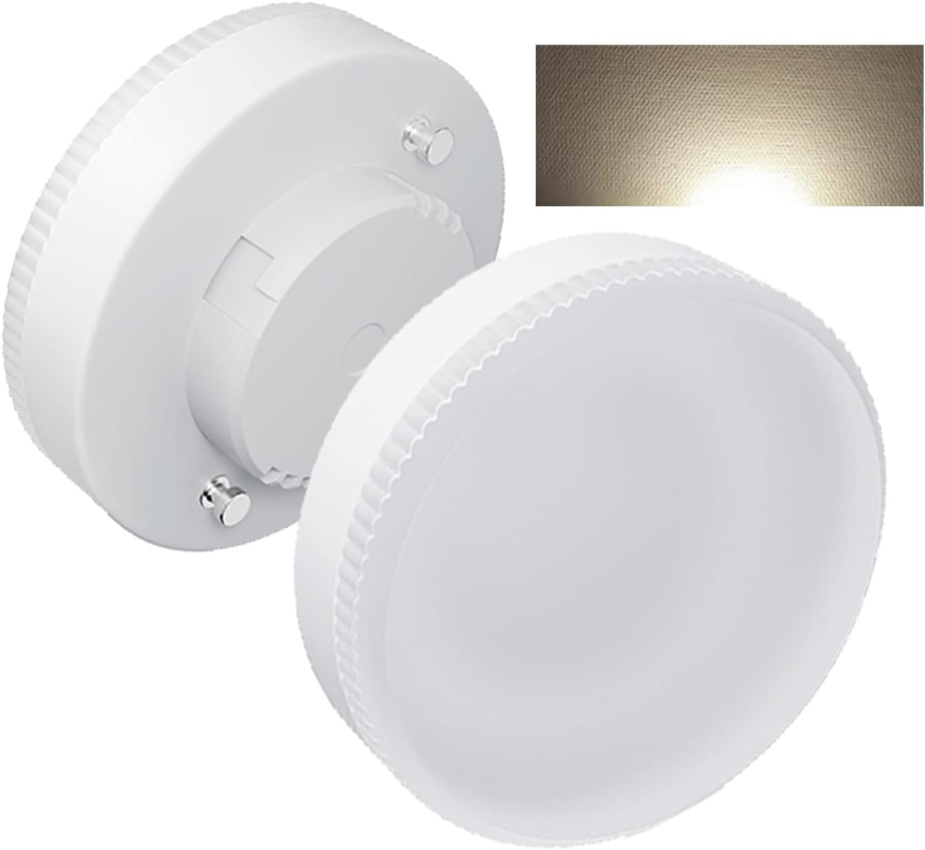 Dioda LED GX53, 12 W, naturalna biel 4000 K, 1000 lumenów, prąd zmienny/stały 190–260 V, zastępuje żarówki halogenowe okrągłe GX53 o mocy 100 W l