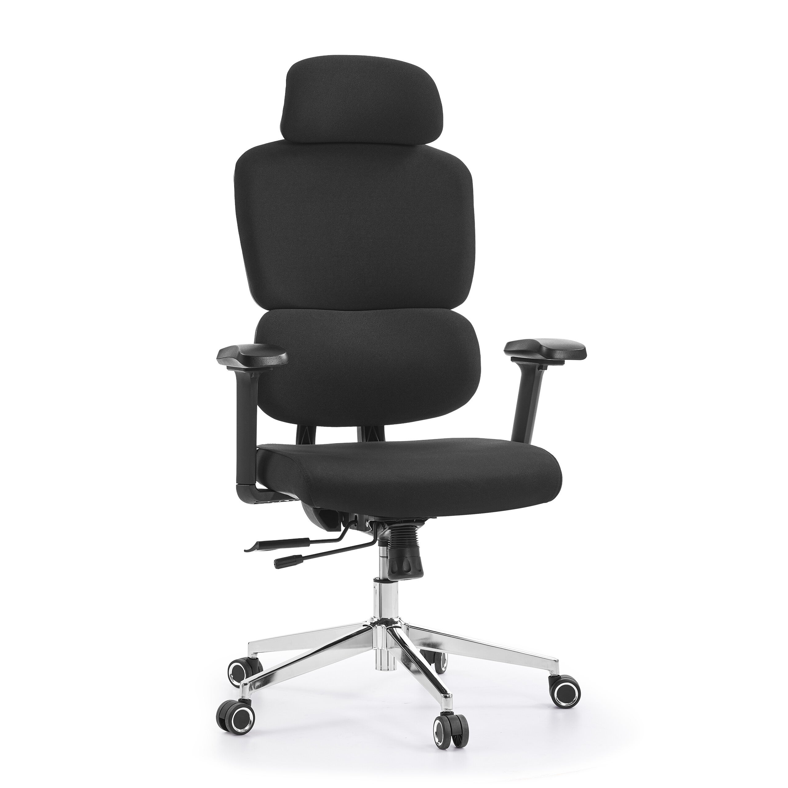 Krzesło biurowe / krzesło obrotowe ERGOMY F2 Tkanina czarna hjh OFFICE