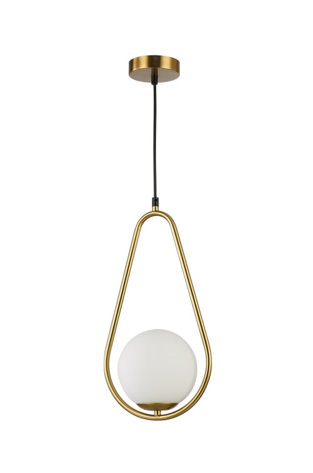 Lampa wisząca żyrandol Bali E27 103 cm IP20 złota szklany klosz łezka MasterLED