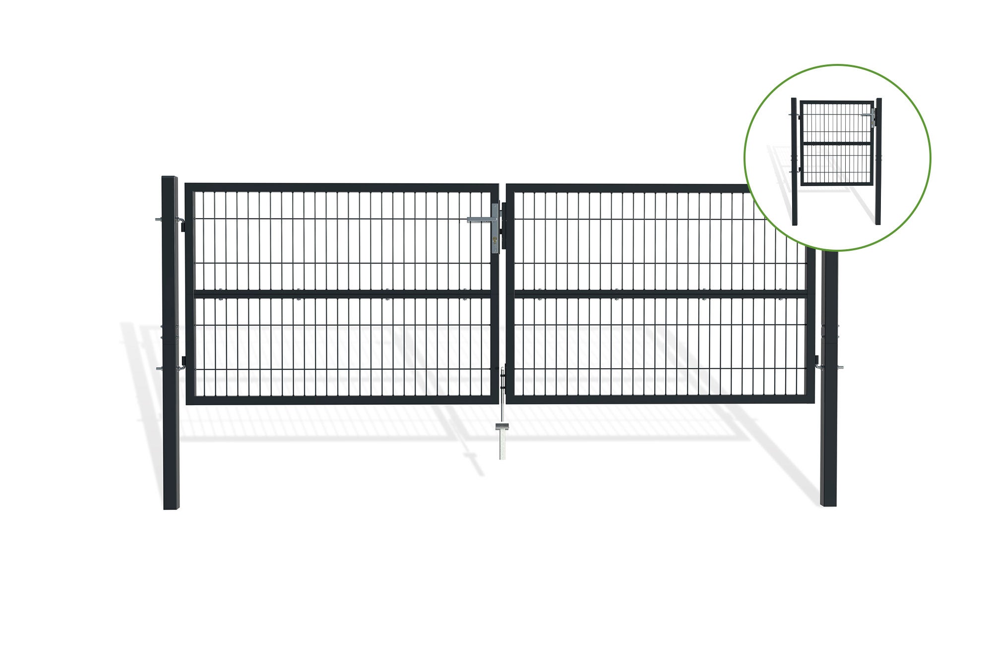 Brama siatkowa RAZO 3m wys. 100cm + bramka RAZO 1m wys.100cm szara