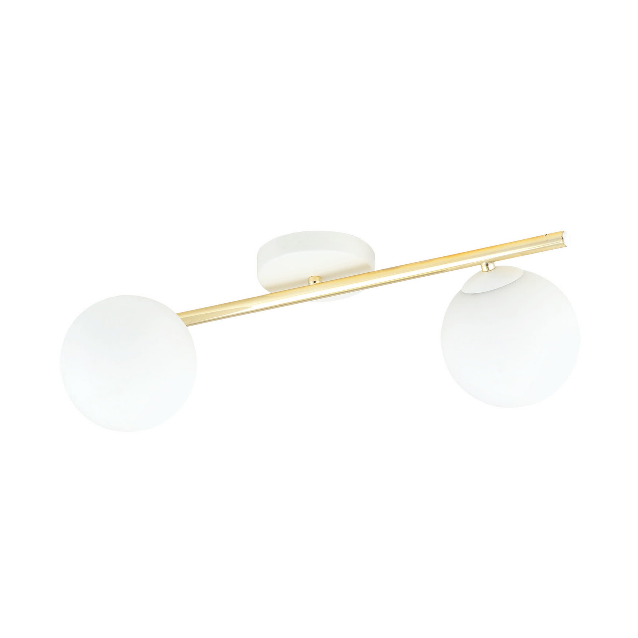 Lampa sufitowa wisząca Splendi złota i biała 2xE14x10W wym: 20 x 55 cm metal Emibig