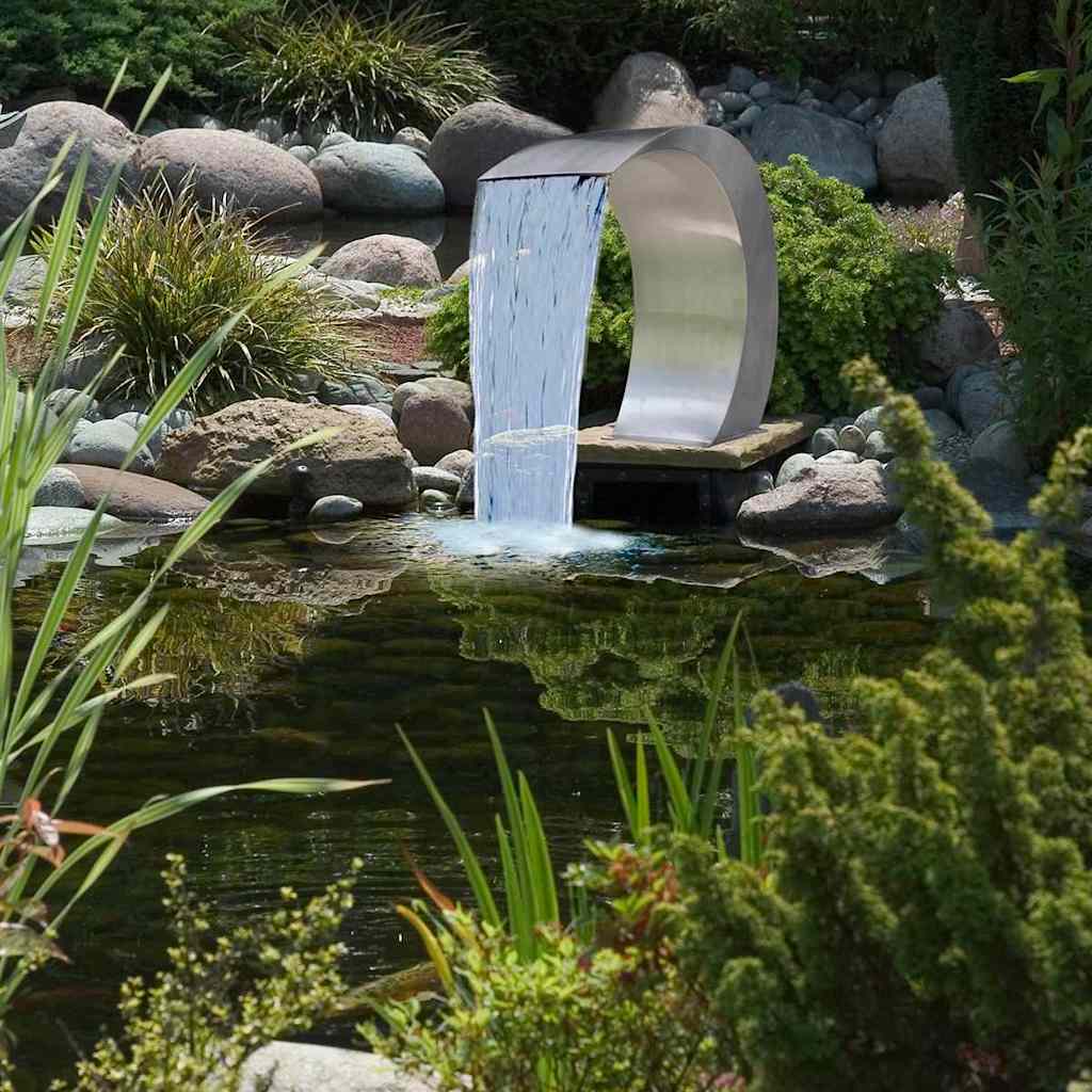 vidaXL Fontaine cascade de piscine Acier inoxydable 45 x 30 x 60 cm - 5