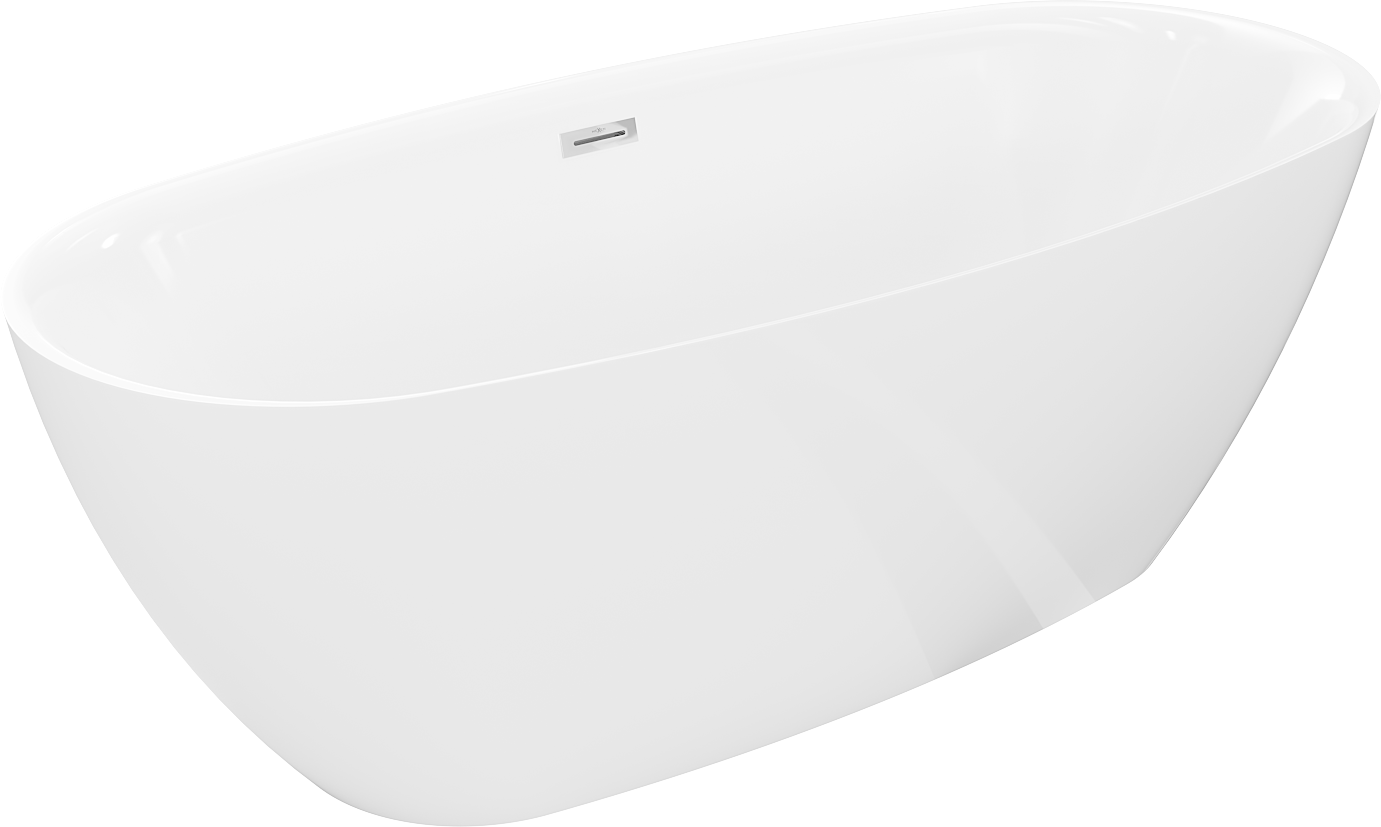 Mexen Luvo Slim wanna wolnostojąca 170 x 75 cm, biała, przelew chrom - 52801707500-01