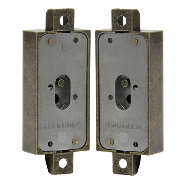 Serrure espagnolette zamac - Décor : Laitonné vieilli - Sens : Droite - LEHMANN