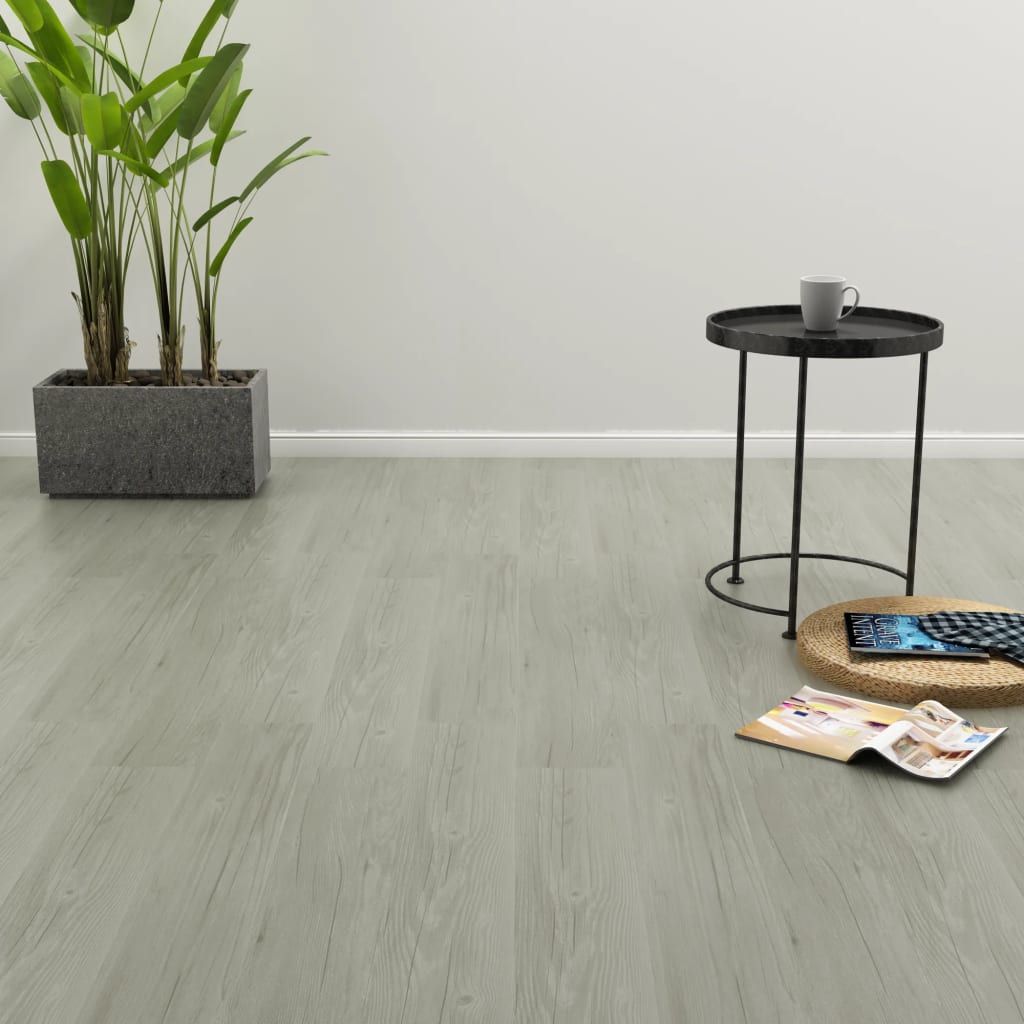 Baldosas de suelo autoadhesivas 4,46 m² 3 mm pvc gris vidaxl