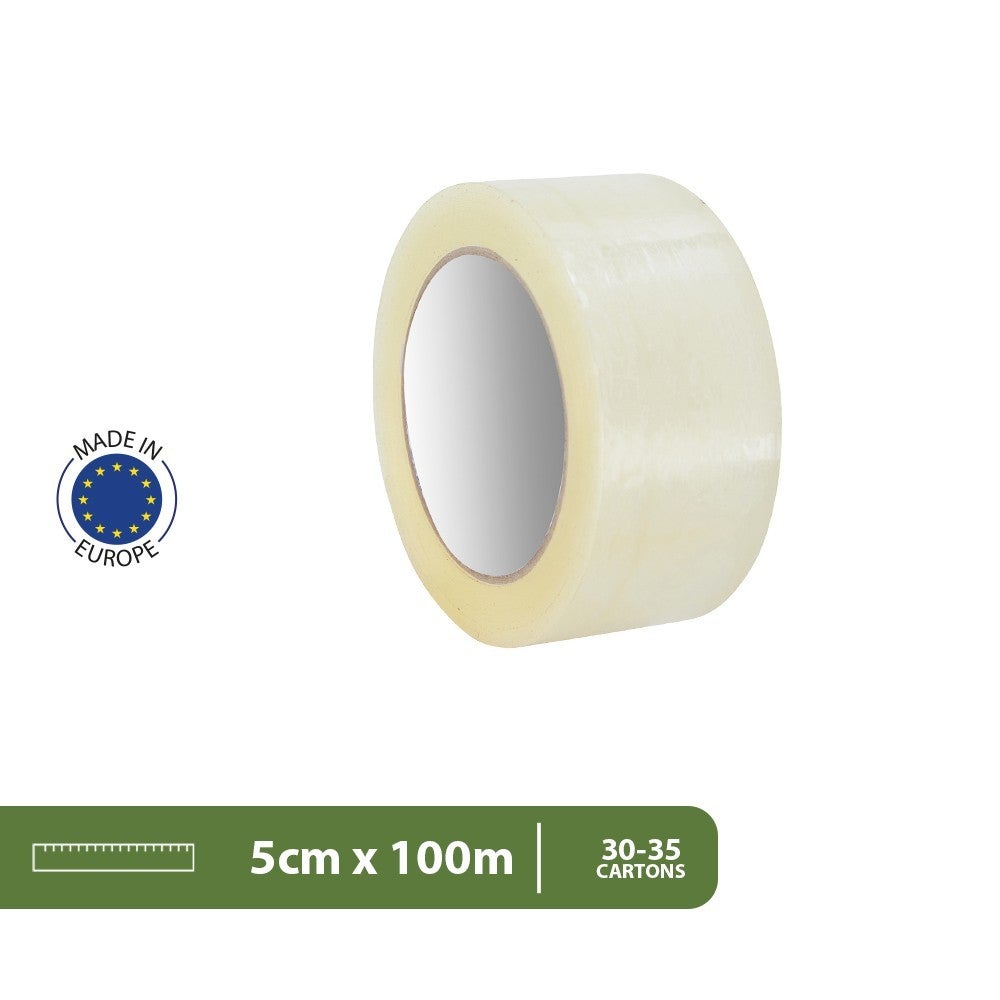 JIALAI Home - Confezione 6 Rotoli Nastro Trasparente Per Imballaggi + 1 Dispenser, 4,8 Cm X 50 M, Spessore 2,4 Mm
