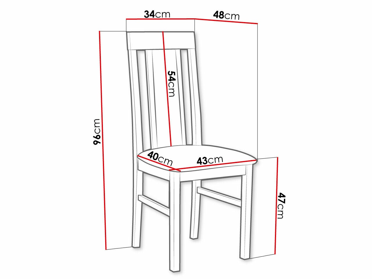 Cadeira Victorville 165, 96x43x40cm, Tecido, De madeira, Madeira, Mobiliário já montado - 4