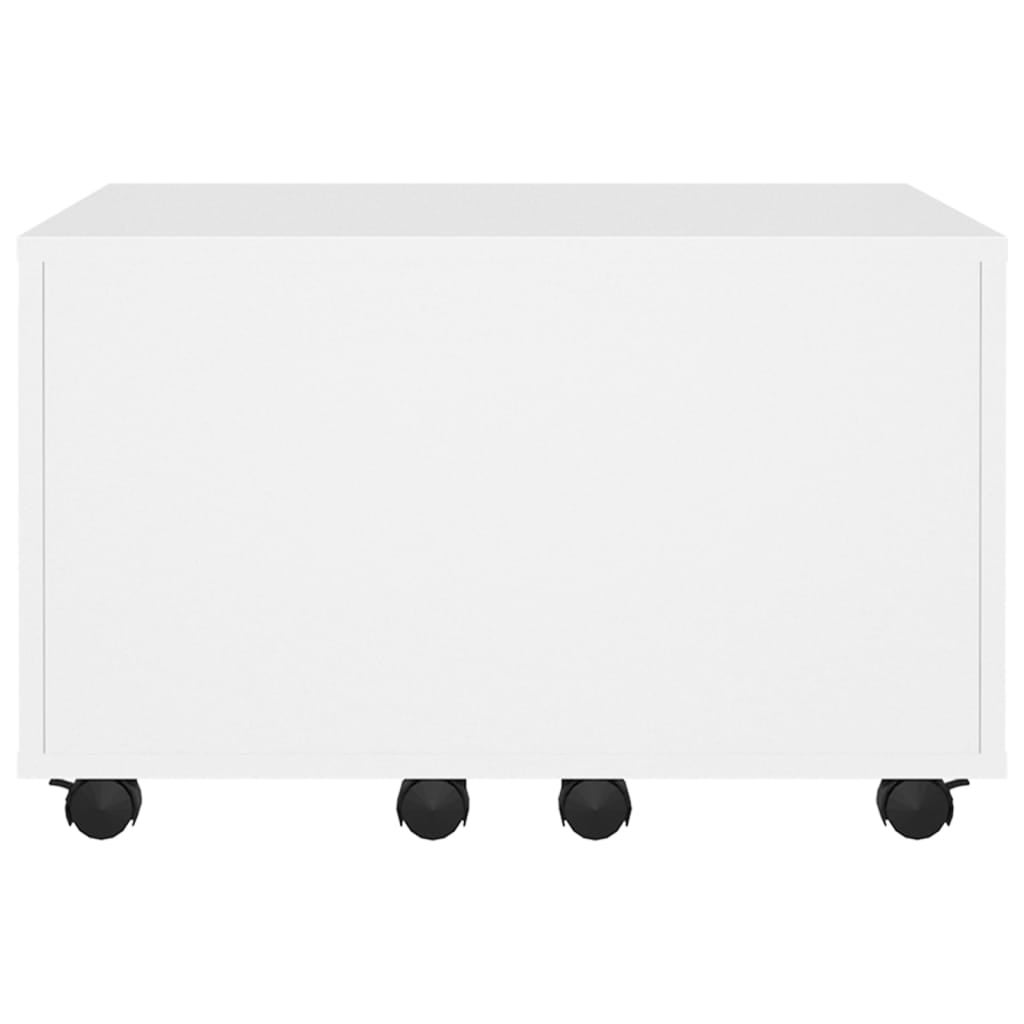 Table basse，Table d'appoint, Table de Salon Blanc 60x60x38 cm Aggloméré182352 - 5