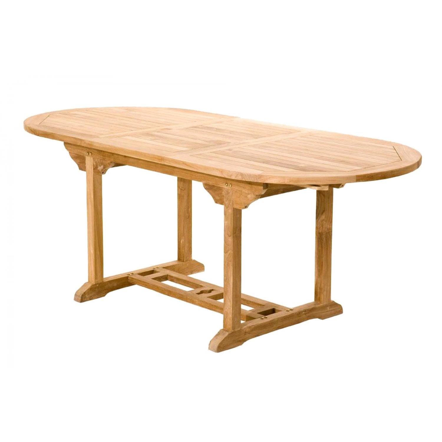 Table de jardin ovale et 6 chaises en teck KAJANG - 6