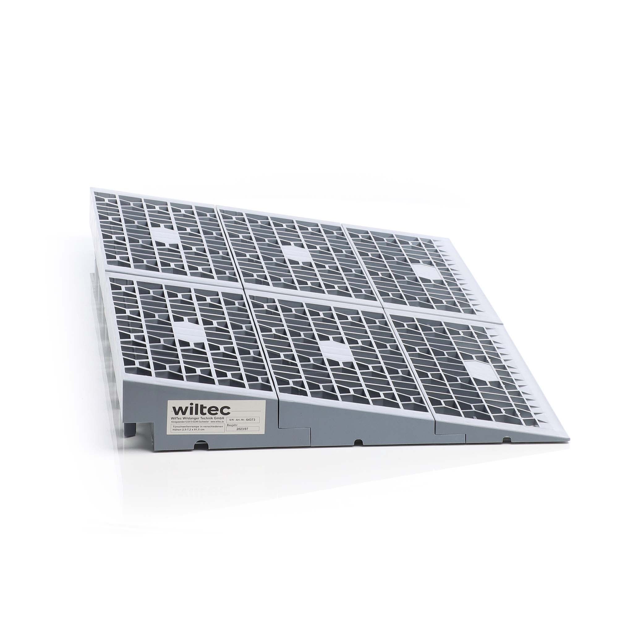 Wiltec Rampa per soglie con diverse altezze 0-25/25-50/50-76 mm Larga 810 mm Pedana per disabili - 9