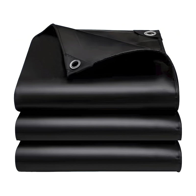 Trwała, wodoodporna plandeka, 5x3 m, odporna na promieniowanie UV, odpowiednia na kemping, dachy i inne miejsca na zewnątrz, czarna.