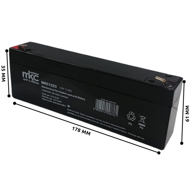 BATTERIA ERMETICA AL PIOMBO Agm 12V 2Ah 2,3 Ah RICARICABILE - Foto 11