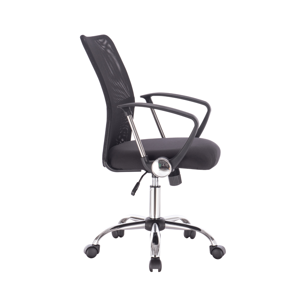 Rebecca Mobili Sedia Scrivania Poltroncina Nera Tessuto A Maglia 92,5/102,5x56,5x59,5 - 3
