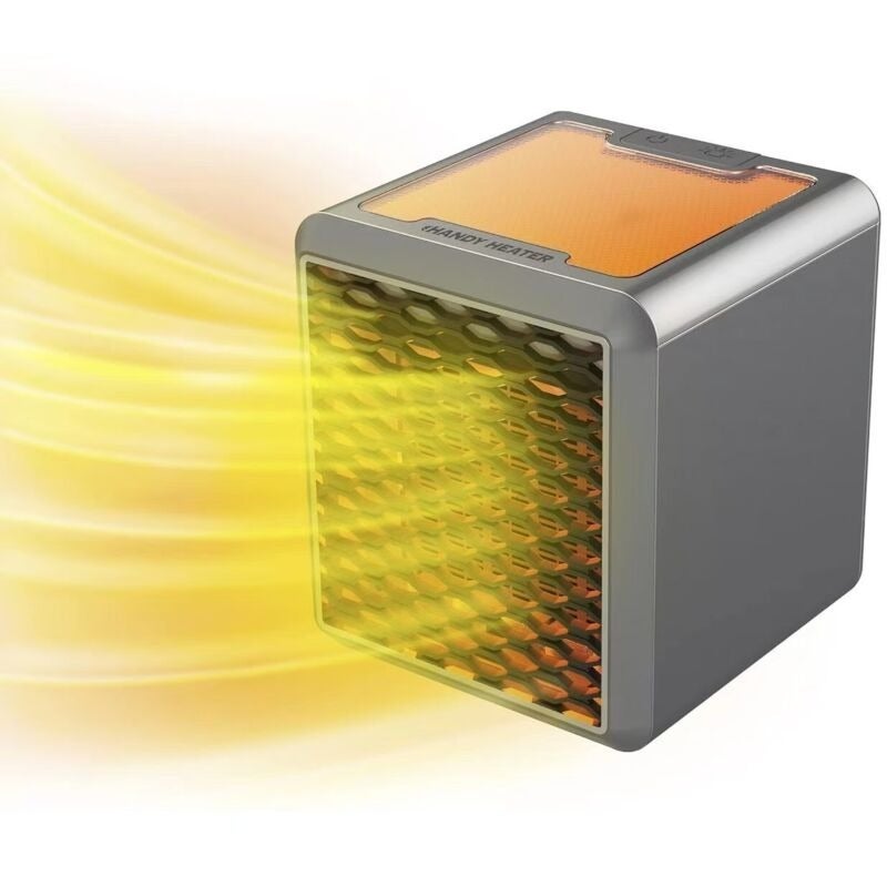 Kwadratowy grzejnik biurkowy, małe urządzenie gospodarstwa domowego do biura i domu