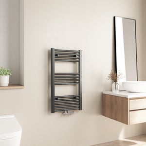 Sèche-serviettes Électrique Heilmetz 70x50cm - 300W, Thermostat Digital - Blanc