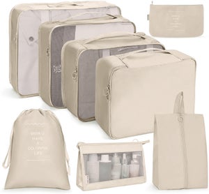 Sac De Compression Ultime Space Master, Pratique Et Efficace Poussière Sacs De Rangement Et Vêtements, Ultra Peu Encombrant Voyage Et Maison Organisateur (Beige, XL(52 * 42 * 60
