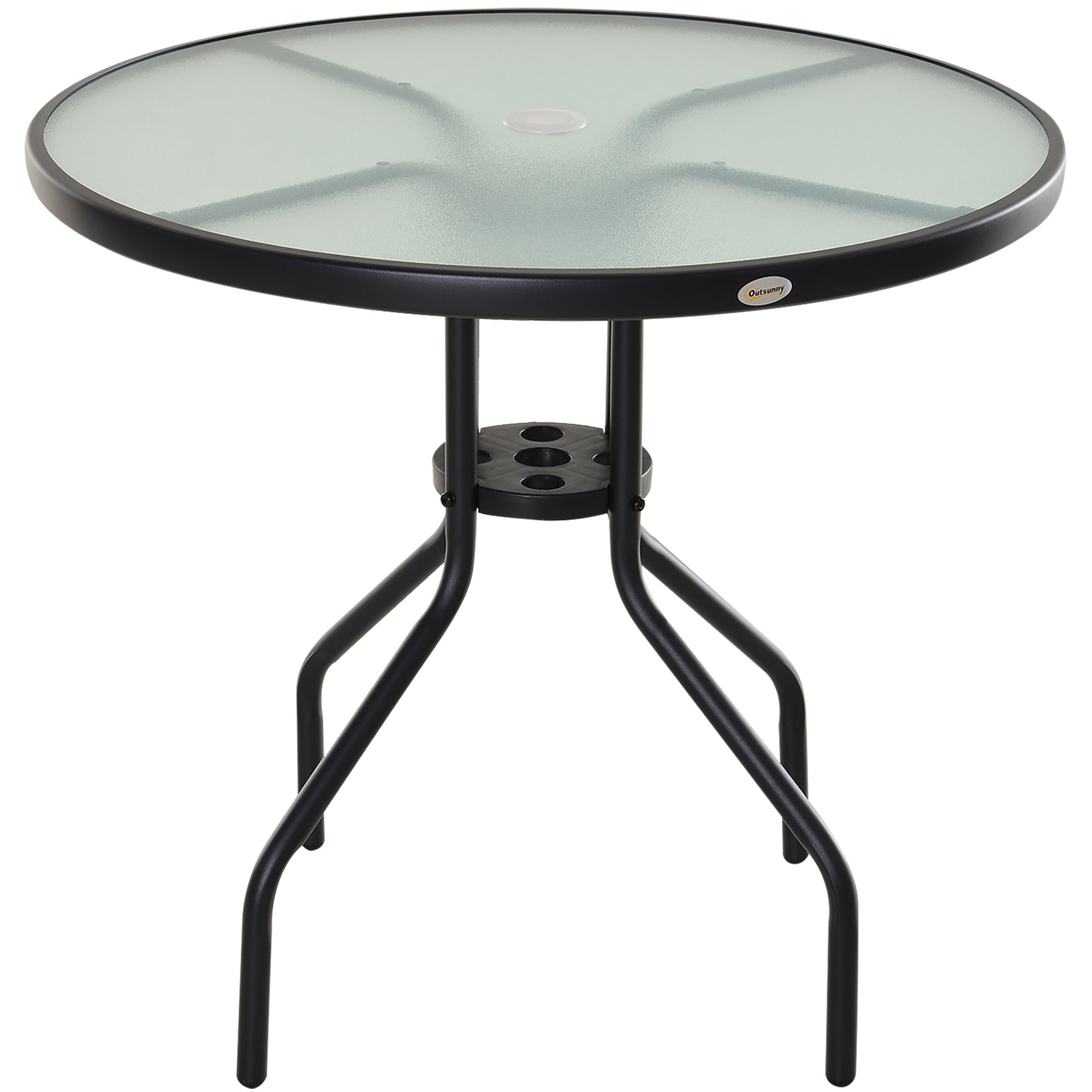 Tavolino Da Giardino In Rattan E Vetro Temperato - Design Elegante, Resistente, 50x50 Cm