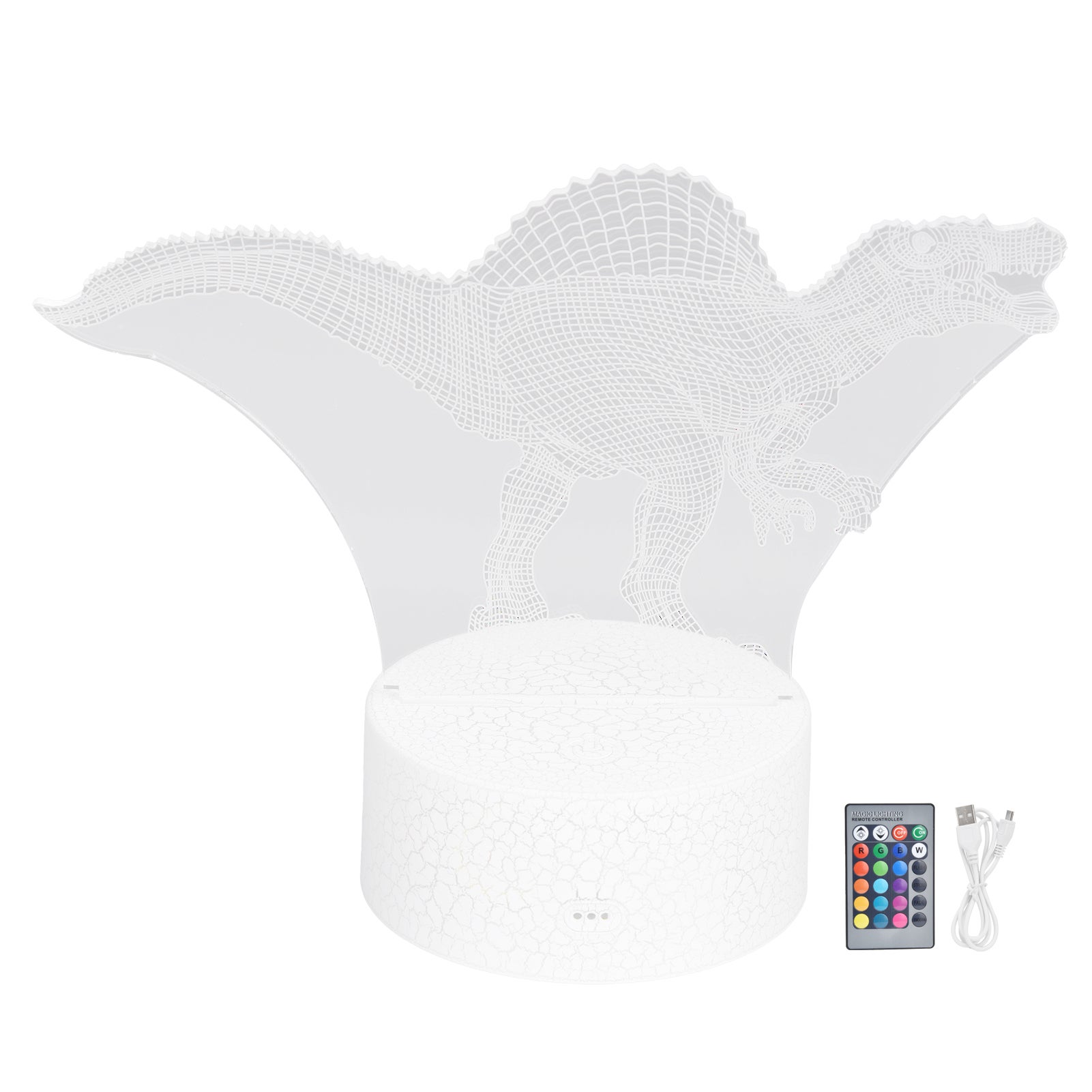 16 kolorowa lampka nocna dinozaur akrylowa lampka nocna z pilotem do pokoju dziecięcego